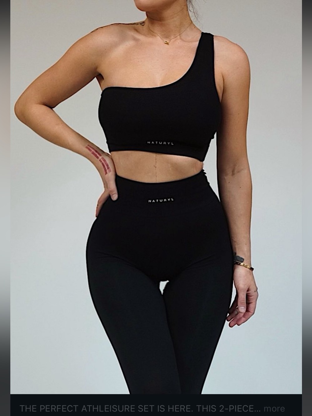 Naturyl by Niykee-  Black Essential ribbed Activewear Set